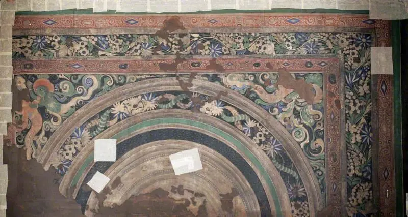 Copy of Painting inside the Caves of Ajanta (cave 21), by Unknown