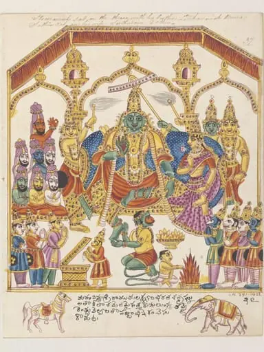 Coronation of Rama and Sita., by Unknown