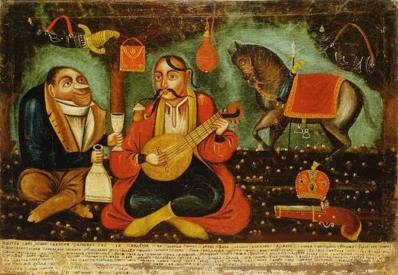 Cossack's conversation with a lach, by Unknown