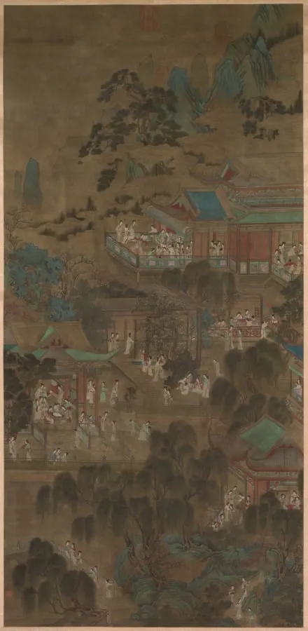 Court Ladies in the Imperial Palace, by Unknown, unspecified, 1320