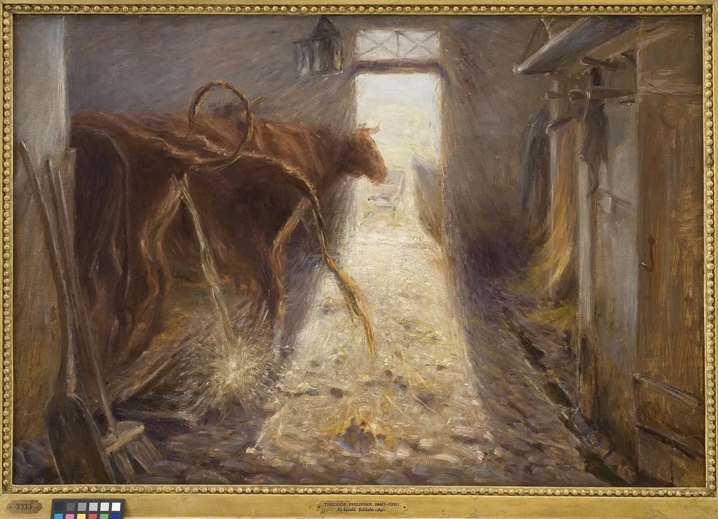 Cowshed on the Island of Saltholm, by Unknown, 1890