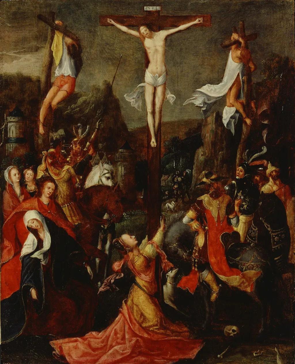 Crucifixion, by Unknown, oil, 1520