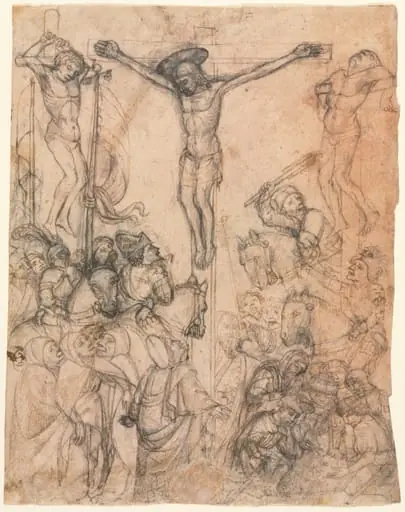 Crucifixion with the Two Thieves, by Unknown
