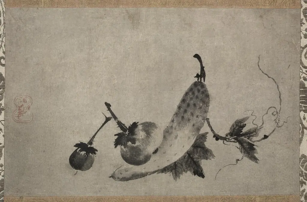 Cucumber and Eggplants, by Unknown, 1555