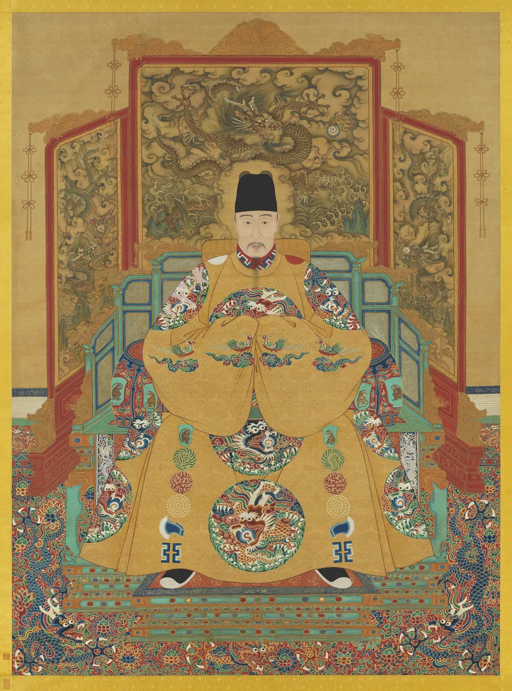 明世宗坐像 軸, by Unknown, unspecified