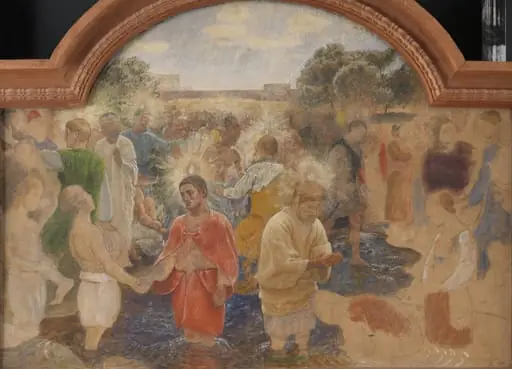 Dåben på Pinsedag, by Unknown