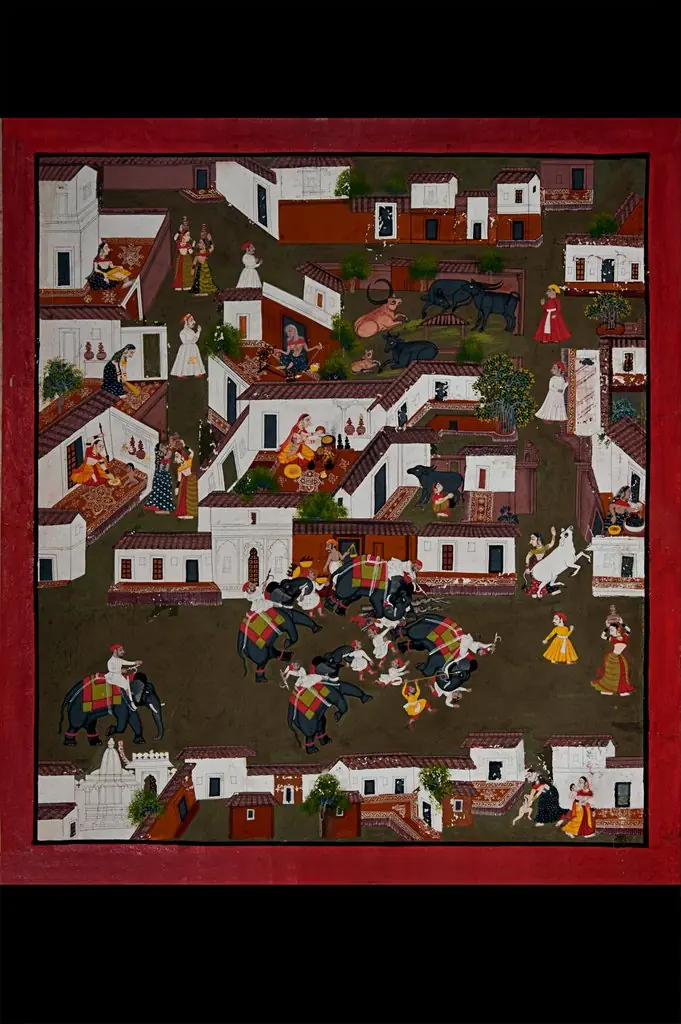 Daily life in a village, by Unknown, 1750