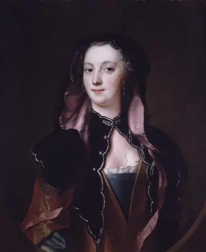 Dame i sort og rød dragt, by Unknown