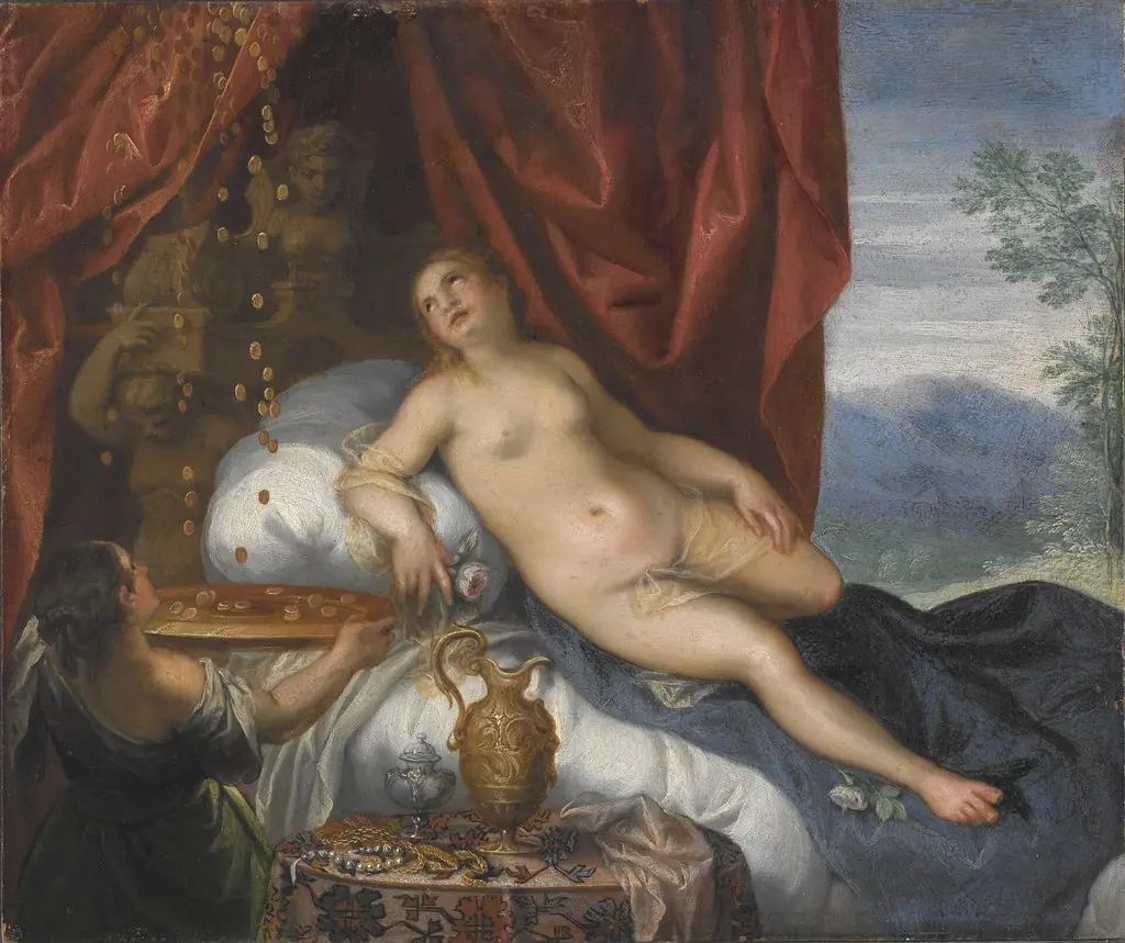 Danaë and the Shower of Gold, by Unknown