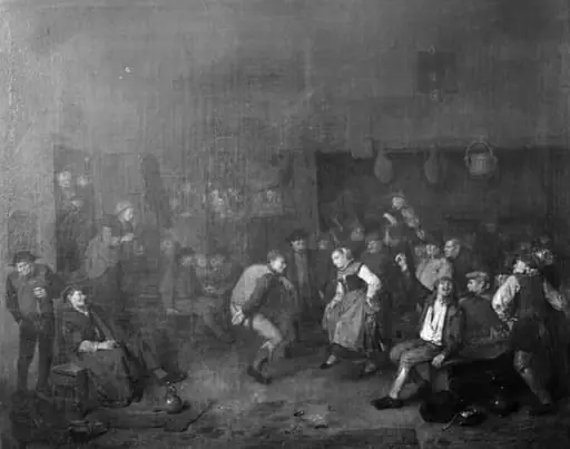 Dance in a Peasant's Cottage, by Unknown