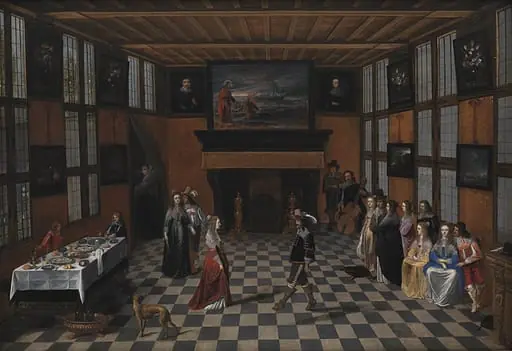 Dancing Party in an Interior, by Unknown