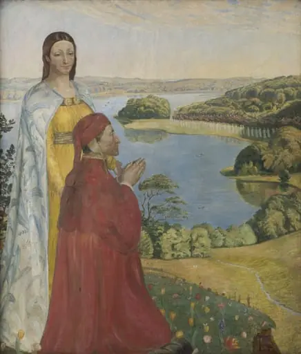Dante and Beatrice in Paradise, by Unknown