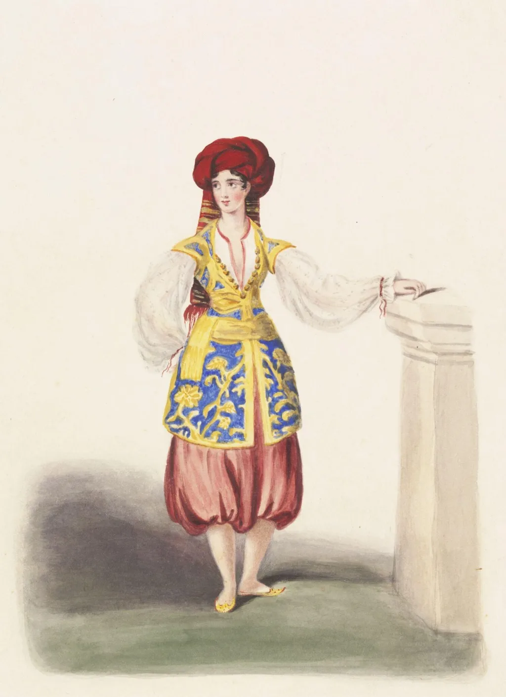Daughter of the Dey of Algiers, by Unknown, watercolor, 1820