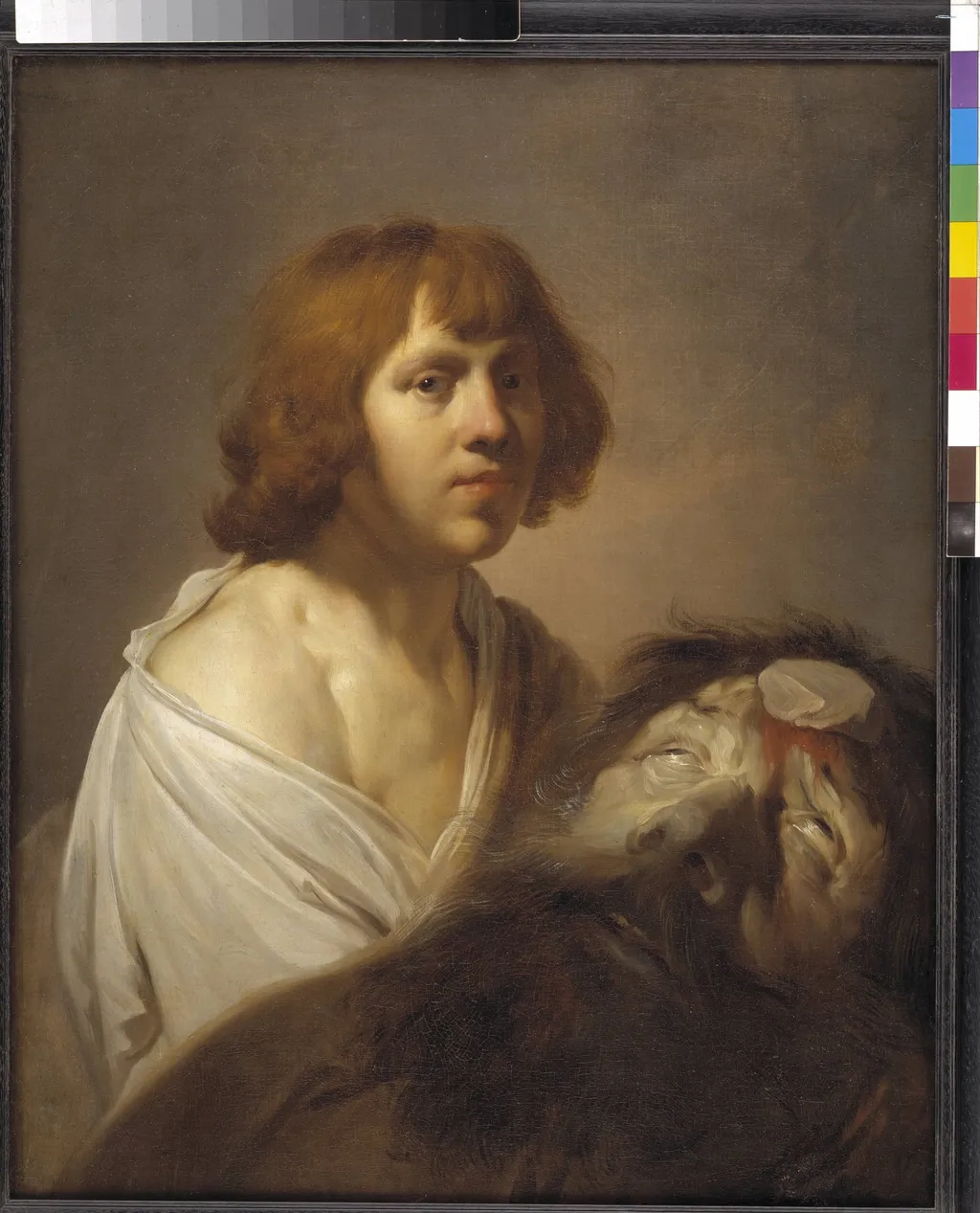 David with the Head of Goliath, by Unknown, 1637