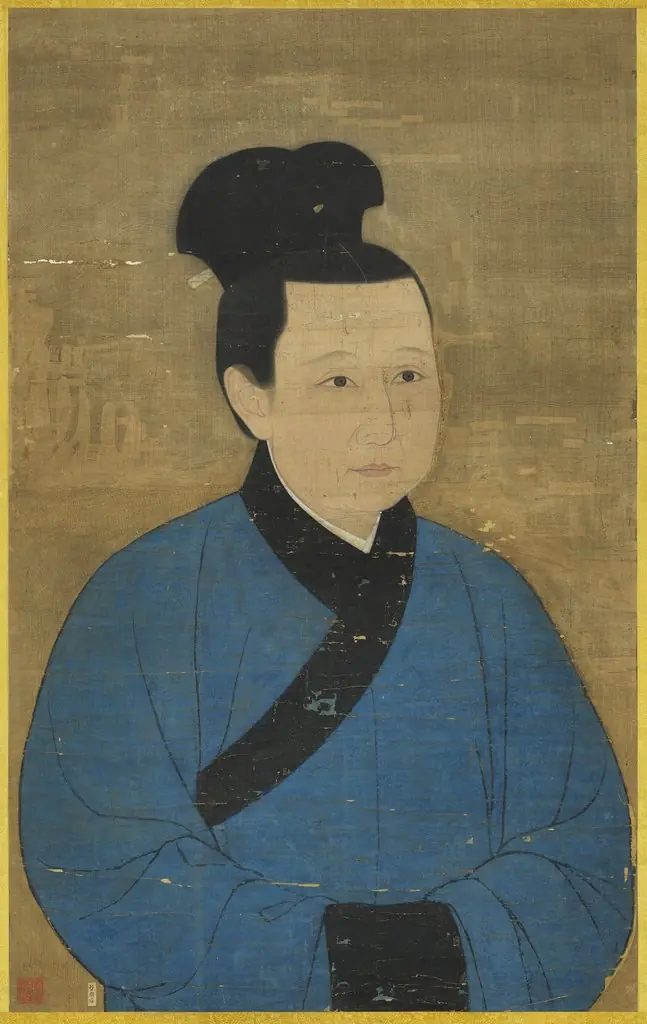 宋哲宗后坐像 軸, by Unknown