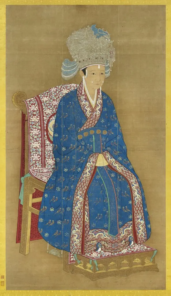 宋徽宗后坐像 軸, by Unknown