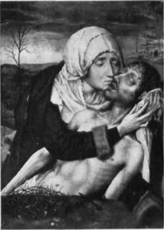 De bewening van Christus door Maria, by Unknown, oil, 1524