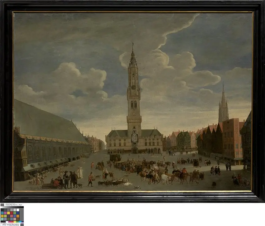 De Markt in Brugge, by Unknown