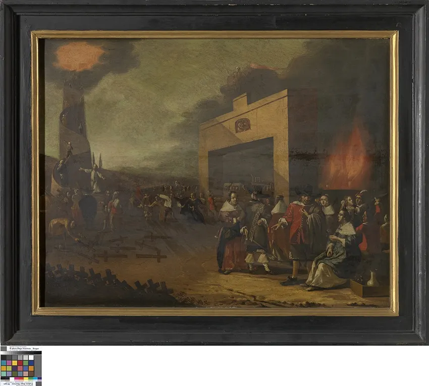 De nauwe en de wijde poort, by Unknown, oil, 1660