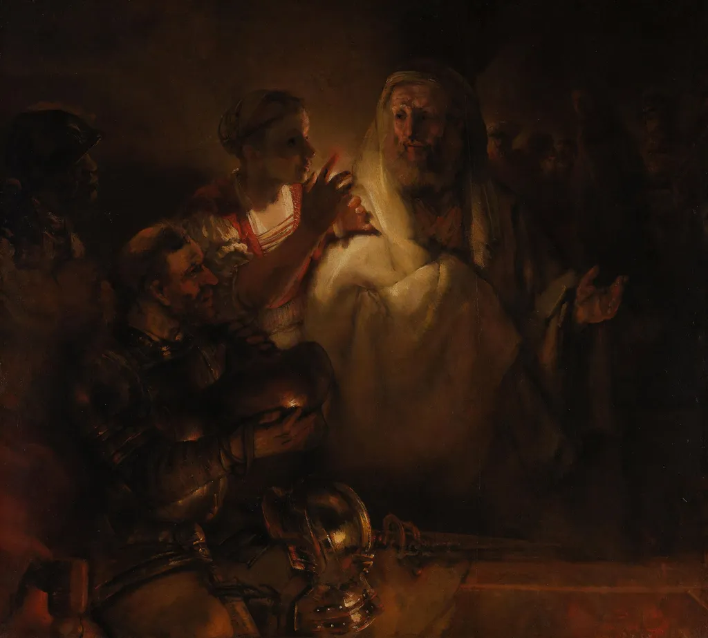 De verloochening van Petrus, by Unknown, unspecified, 1660
