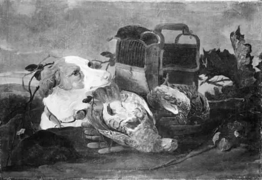 Dead Wildfowl and a Game Dog, by Unknown