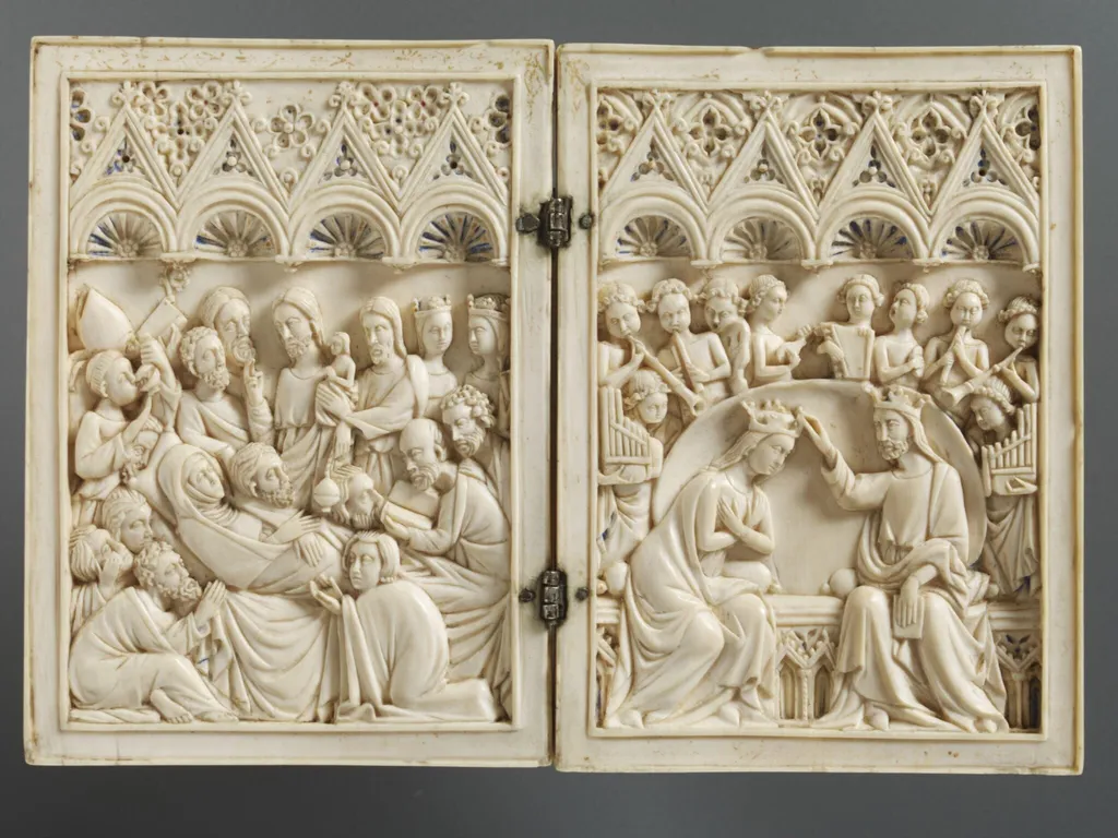 Death and the Coronation of the Virgin, by Unknown, 1365