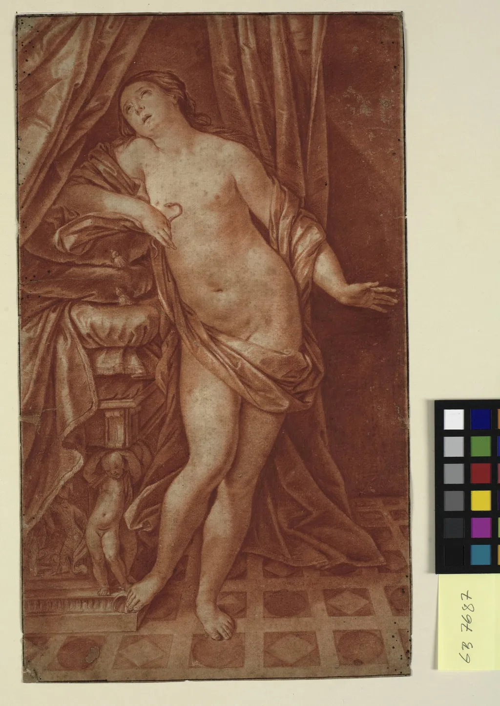 Death of Cleopatra, after a painting by Guido Reni, by Unknown, unspecified, 1777