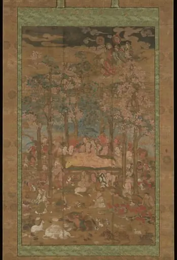 仏涅槃図|Death of the Historical Buddha (Nehan-zu), by Unknown, 1449