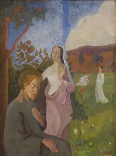 Decorative Picture. The Vision of Saint Francis with the Three White Virgins, by Unknown