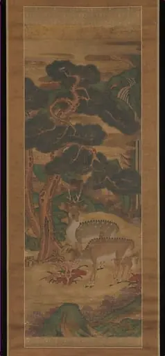 작자미상 소나무 아래 사슴   조선|作者未詳 松下雙鹿圖   朝鮮|Deer amid Pine Trees, by Unknown, 1849