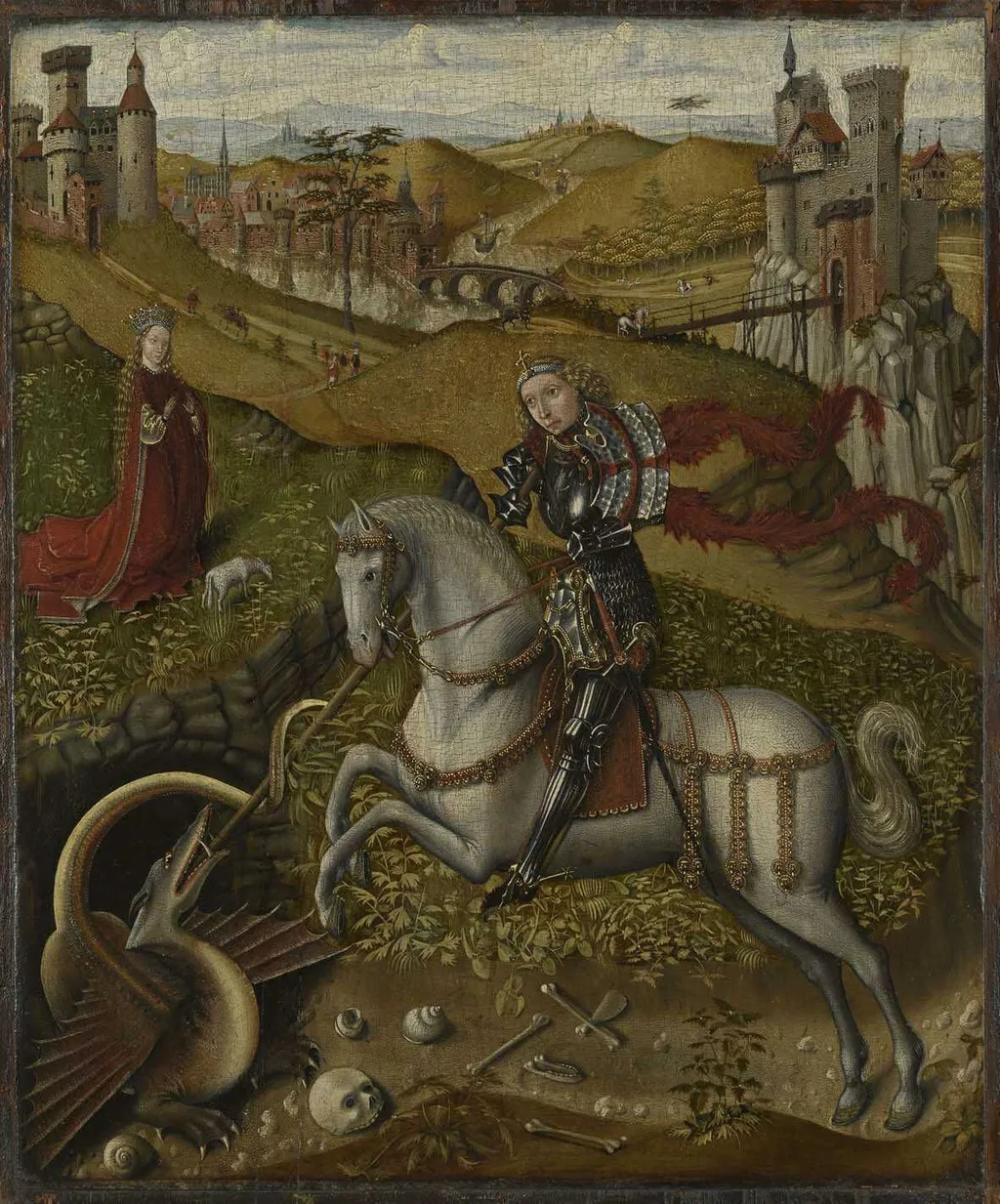 Der hl. Georg mit dem Drachen, by Unknown, unspecified, 1460