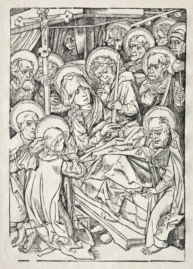 Der Tod der Maria, by Unknown, 1500