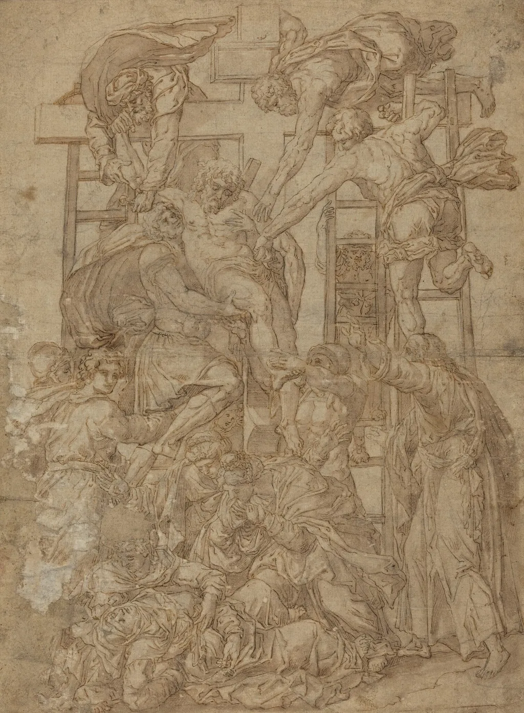 Descent from the Cross, by Unknown, ink, 1538