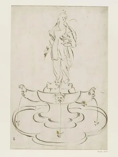 Design for a fountain, by Unknown