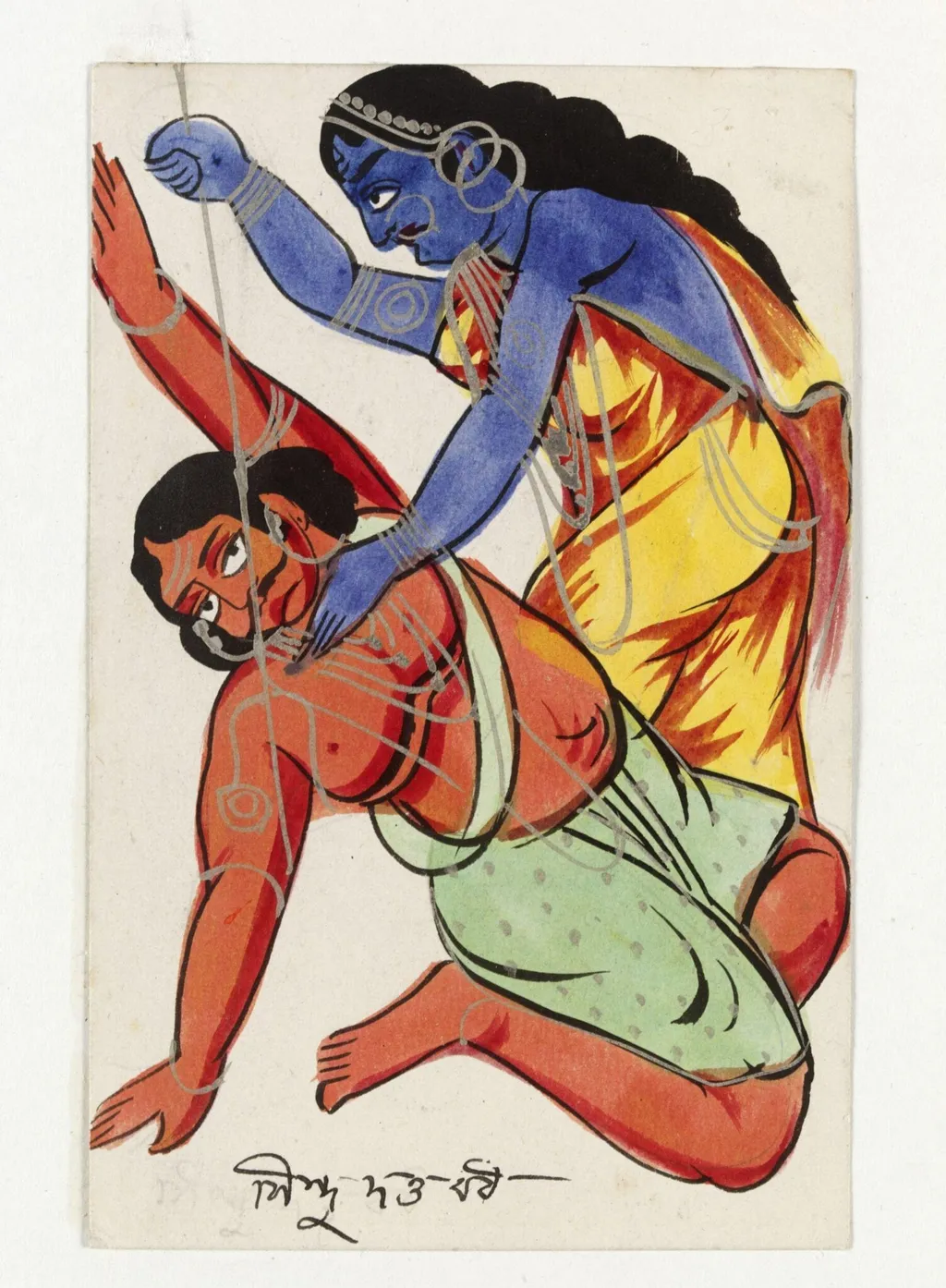 Devi and Sindhu, by Unknown, paint, 1890