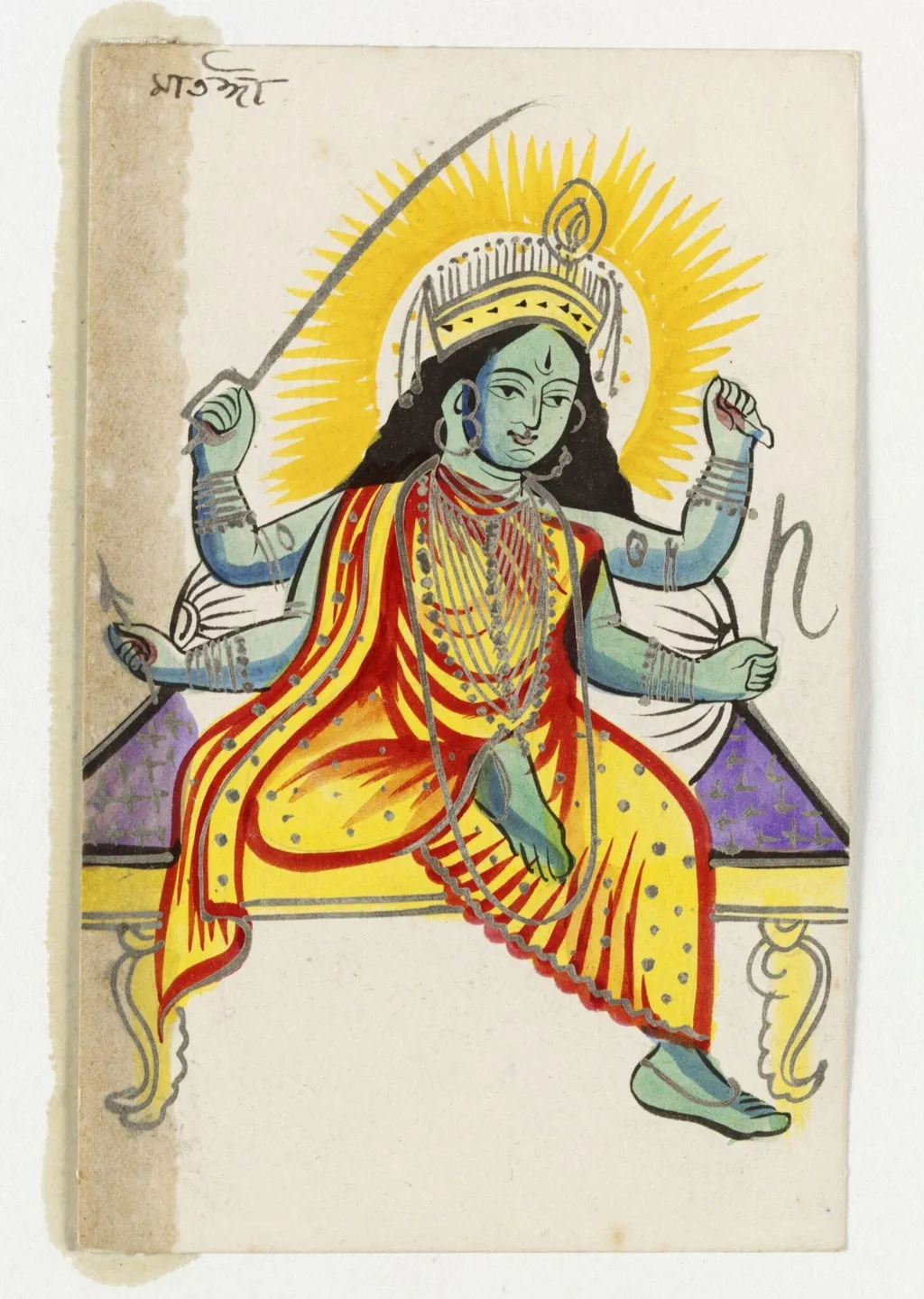 Devi as Matangi, by Unknown, paint, 1890