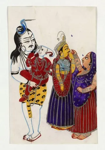 Devi, Shiva and Ganesha, by Unknown