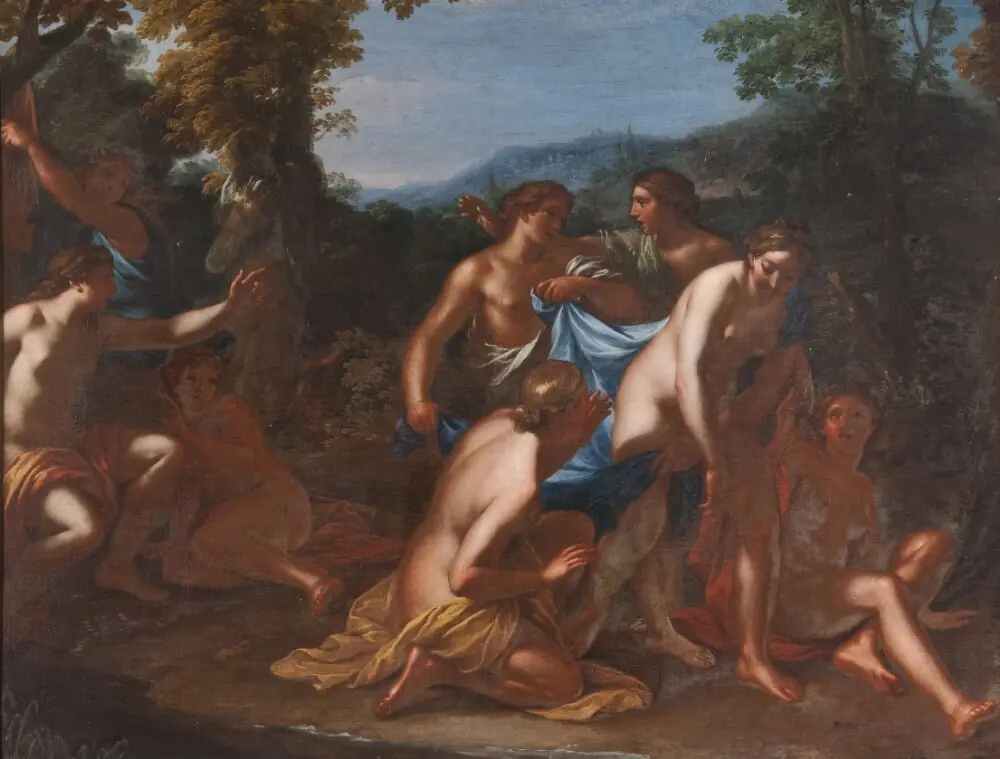 Diana and Callisto with Nymphs, by Unknown