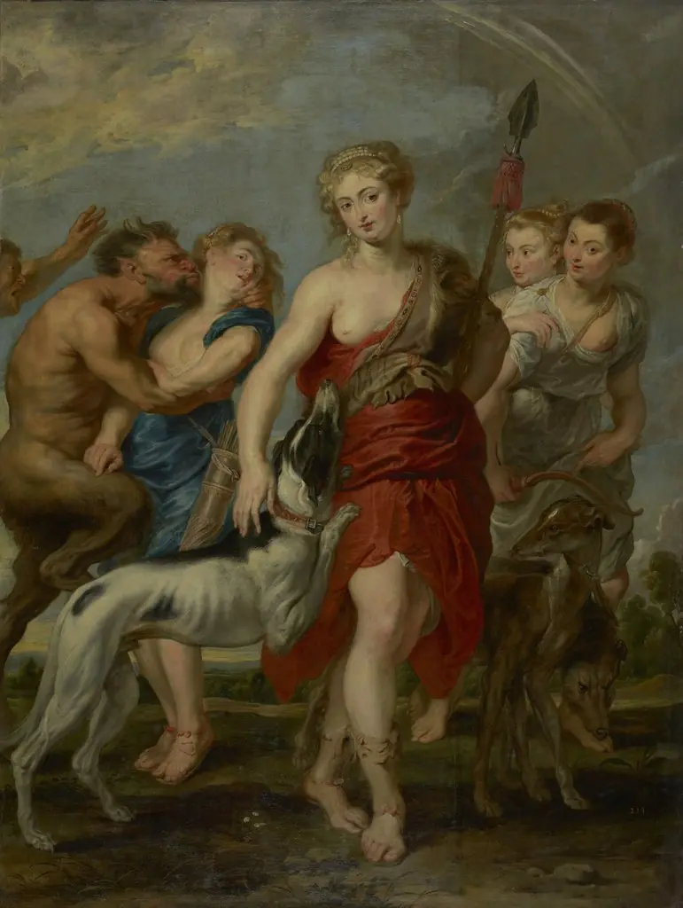 Diana and Her Nymphs on the Hunt, by Unknown