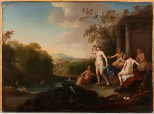 Diana und Aktäon, by Unknown, 1650