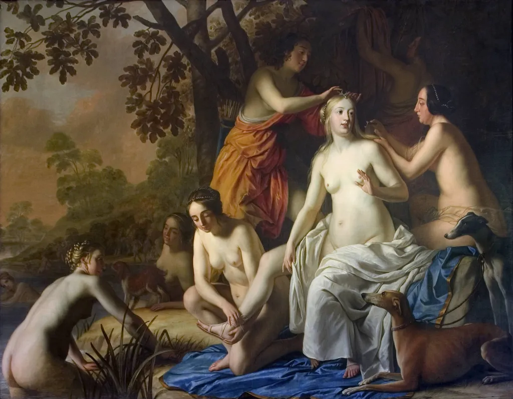 Diana with her Nymphs, by Unknown, 1650