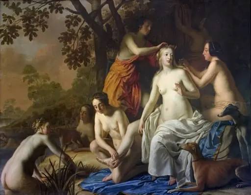 Diana with her Nymphs, by Unknown