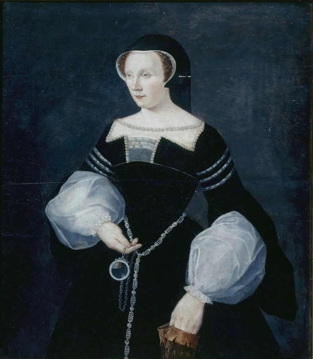 Diane de Poitiers, Lady of Brézé and Duchess of Valentinois, by Unknown, oil, 1550