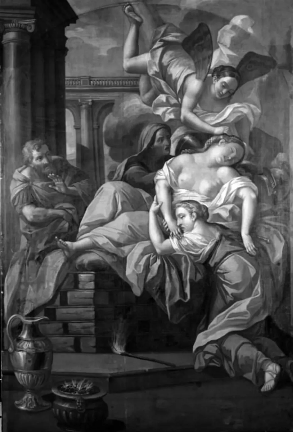 Dido on the Pyre, by Unknown, 1667