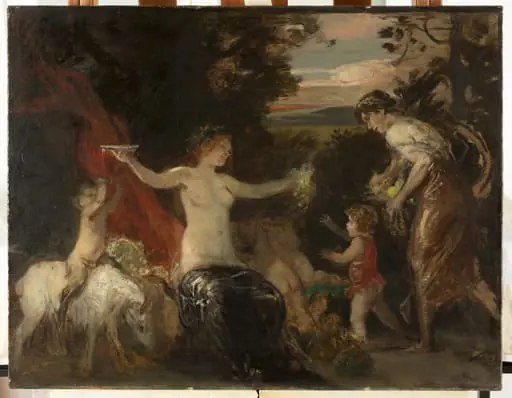 Die Erziehung des Bacchus, by Unknown