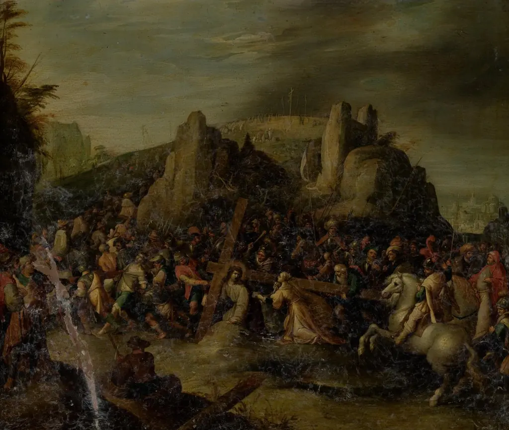 Die Heilige Veronika reicht Christus das Schweißtuch, by Unknown