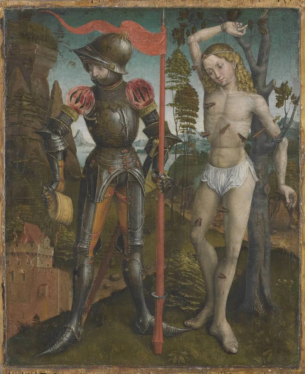 Die hll. Florian und Sebastian, by Unknown, unspecified, 1475