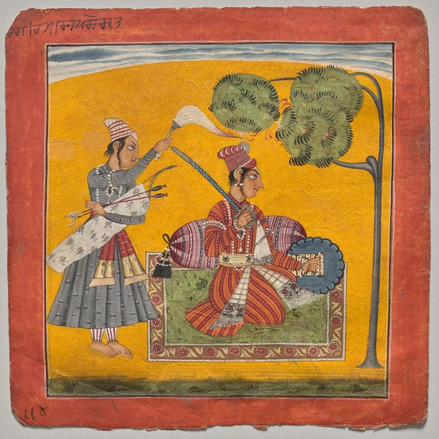 Dipak Raga, One of the Thirty-Six Melodies (Ragamala): Personifying Love, by Unknown, unspecified, 1690