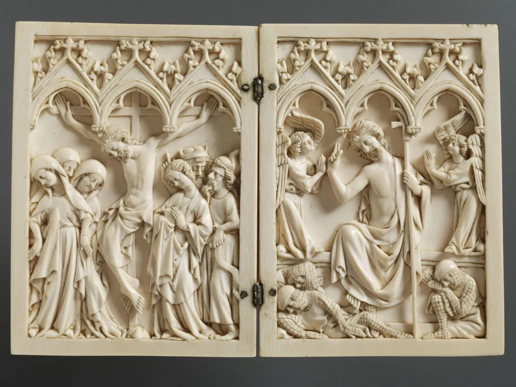 Diptych, by Unknown, 1340