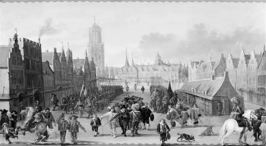 Disbanding of the Mercenary Troops on the Neude, Utrecht, July 31st, 1618, by Unknown, 1618